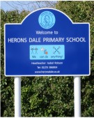 Herons Dale Primary School Sign